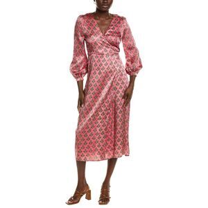 Emerson Fry Womens  Bishop Sleeve Silk, Pink